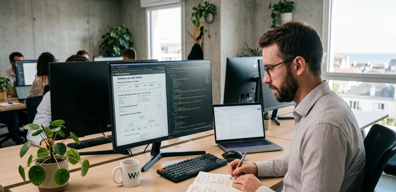 Tableau de bord SEO & SEA B2B — suivi des positions et du trafic organique — L'Agence Webmarketing